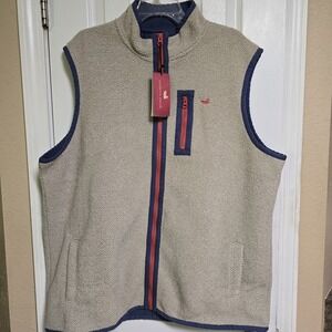 Southern Marsh Fleece Vest Mens XL Oatmeal Highland Alpaca Full Zip
